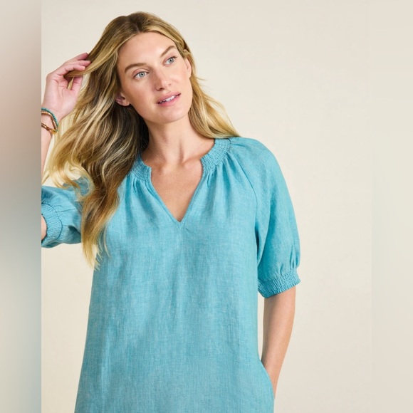 Garnet Hill Amelia 100% Linen Dress Size 4 - Picture 13 of 15